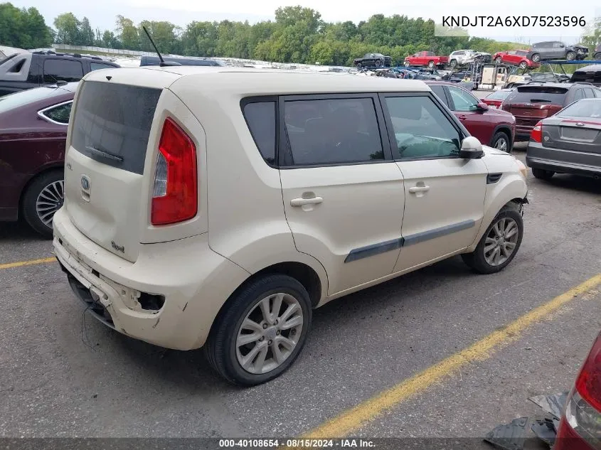 2013 Kia Soul + VIN: KNDJT2A6XD7523596 Lot: 40108654