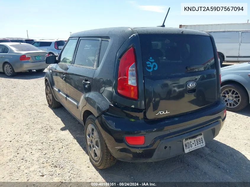 2013 Kia Soul VIN: KNDJT2A59D7567094 Lot: 40158351