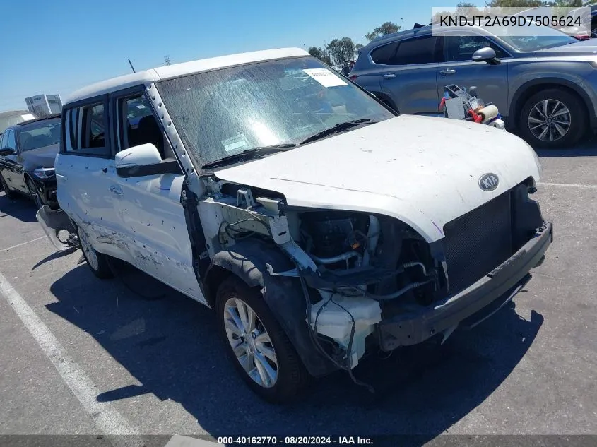 2013 Kia Soul + VIN: KNDJT2A69D7505624 Lot: 40162770