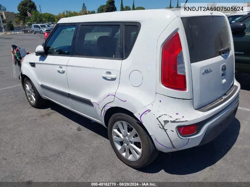 2013 Kia Soul + VIN: KNDJT2A69D7505624 Lot: 40162770