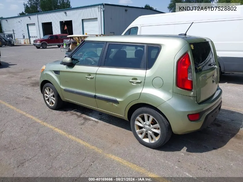 2013 Kia Soul + VIN: KNDJT2A61D7528802 Lot: 40169666