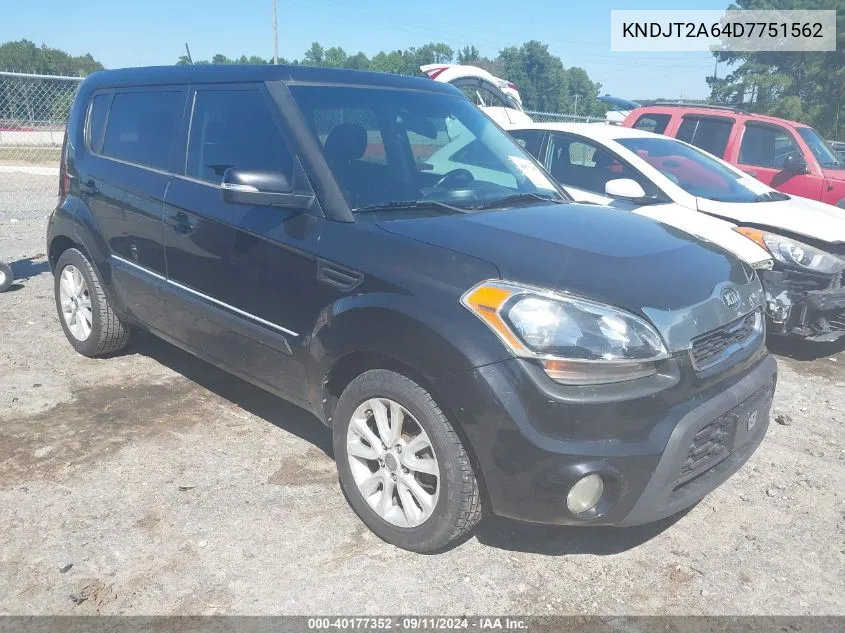 2013 Kia Soul + VIN: KNDJT2A64D7751562 Lot: 40177352