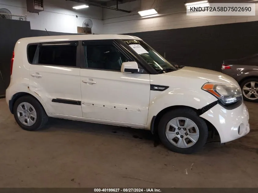 2013 Kia Soul VIN: KNDJT2A58D7502690 Lot: 40199627