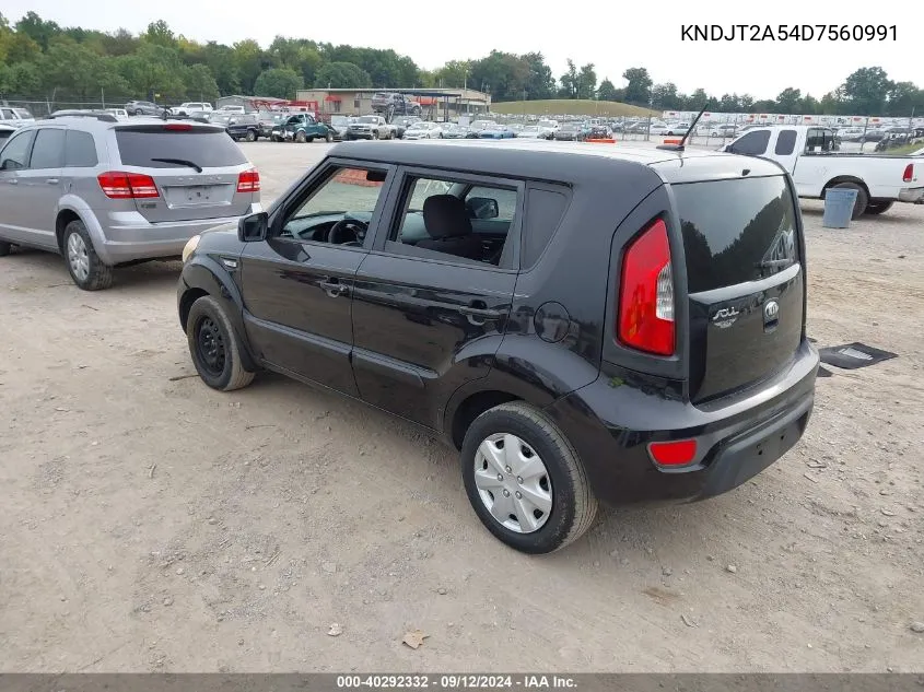 2013 Kia Soul VIN: KNDJT2A54D7560991 Lot: 40292332