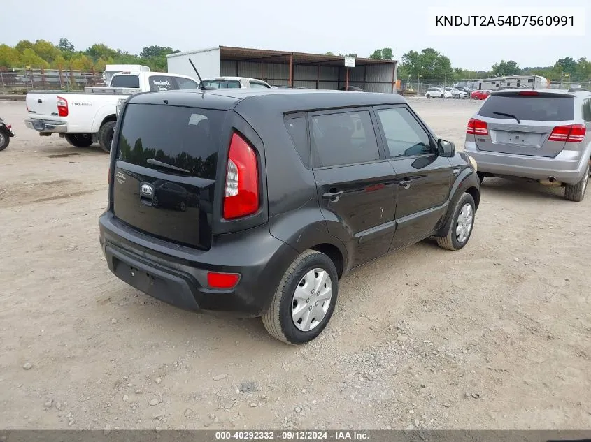 2013 Kia Soul VIN: KNDJT2A54D7560991 Lot: 40292332