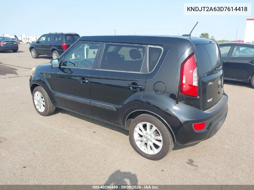 2013 Kia Soul + VIN: KNDJT2A63D7614418 Lot: 40296469