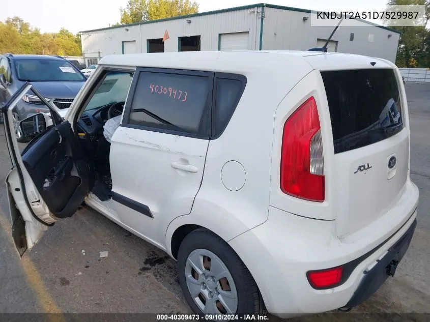 2013 Kia Soul VIN: KNDJT2A51D7529987 Lot: 40309473