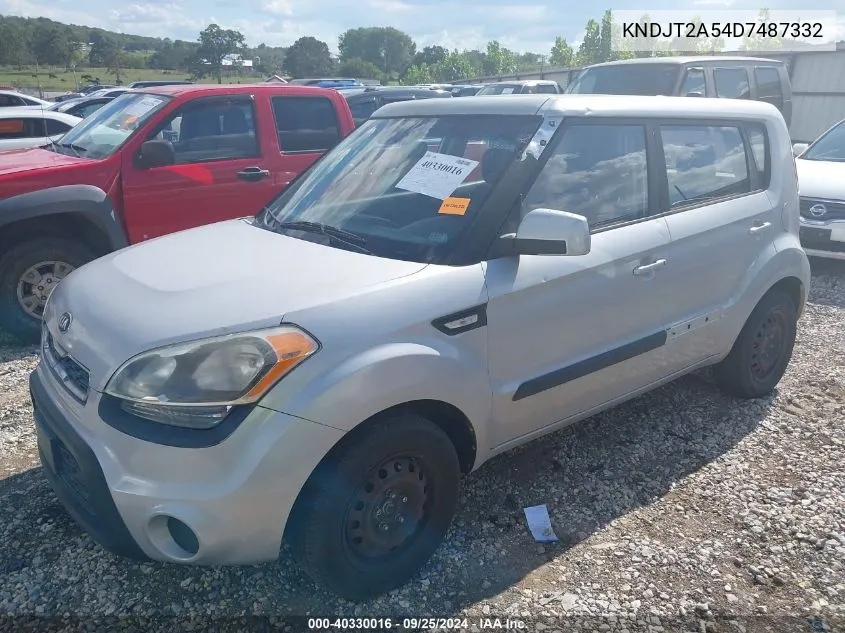 2013 Kia Soul VIN: KNDJT2A54D7487332 Lot: 40330016