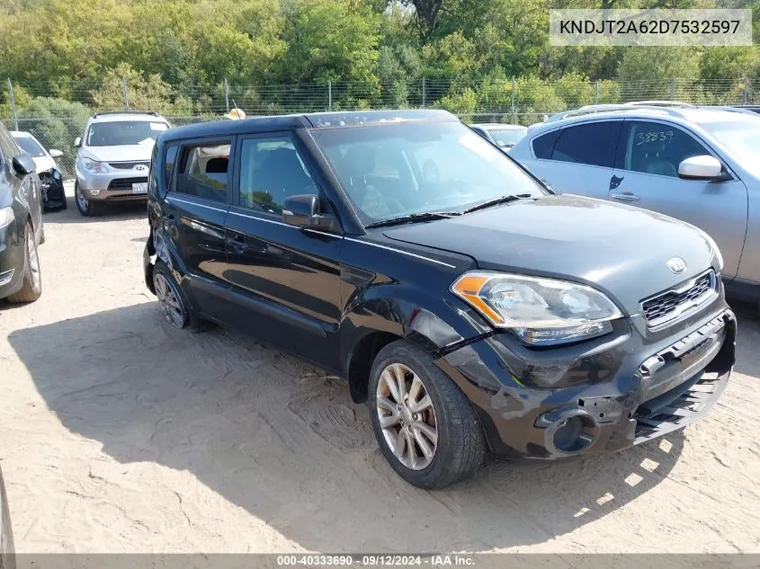 2013 Kia Soul + VIN: KNDJT2A62D7532597 Lot: 40333690