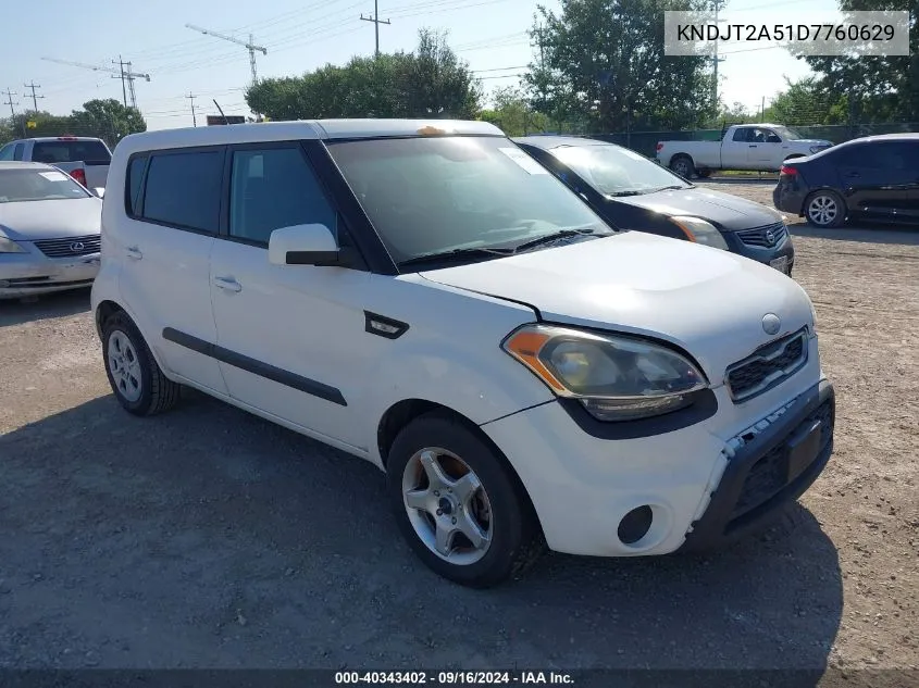 2013 Kia Soul VIN: KNDJT2A51D7760629 Lot: 40343402