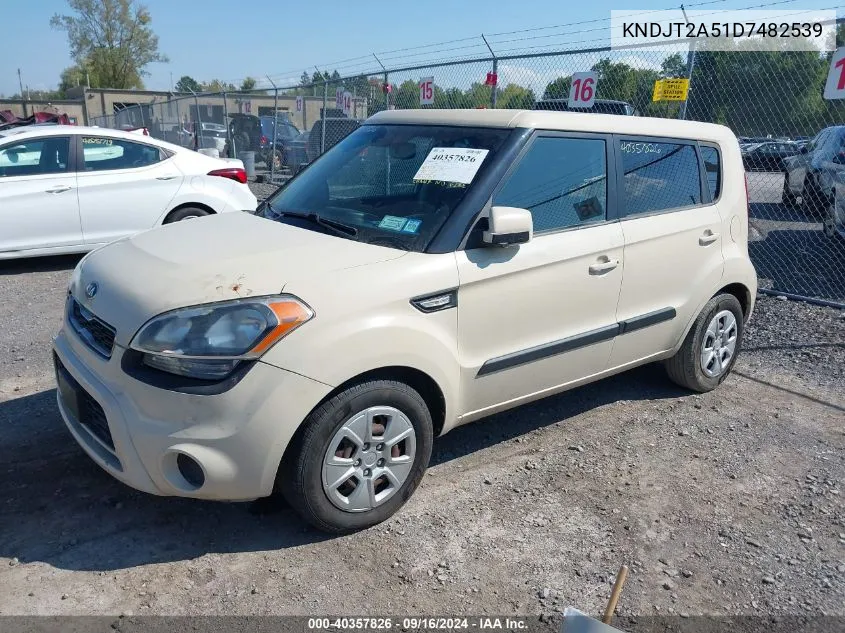 2013 Kia Soul VIN: KNDJT2A51D7482539 Lot: 40357826