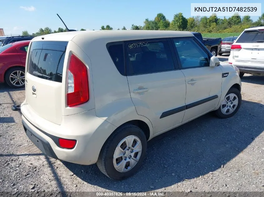 2013 Kia Soul VIN: KNDJT2A51D7482539 Lot: 40357826