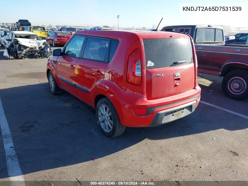 2013 Kia Soul + VIN: KNDJT2A65D7531539 Lot: 40374240