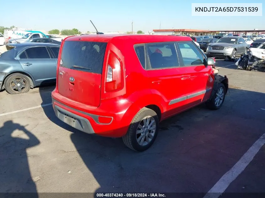 2013 Kia Soul + VIN: KNDJT2A65D7531539 Lot: 40374240