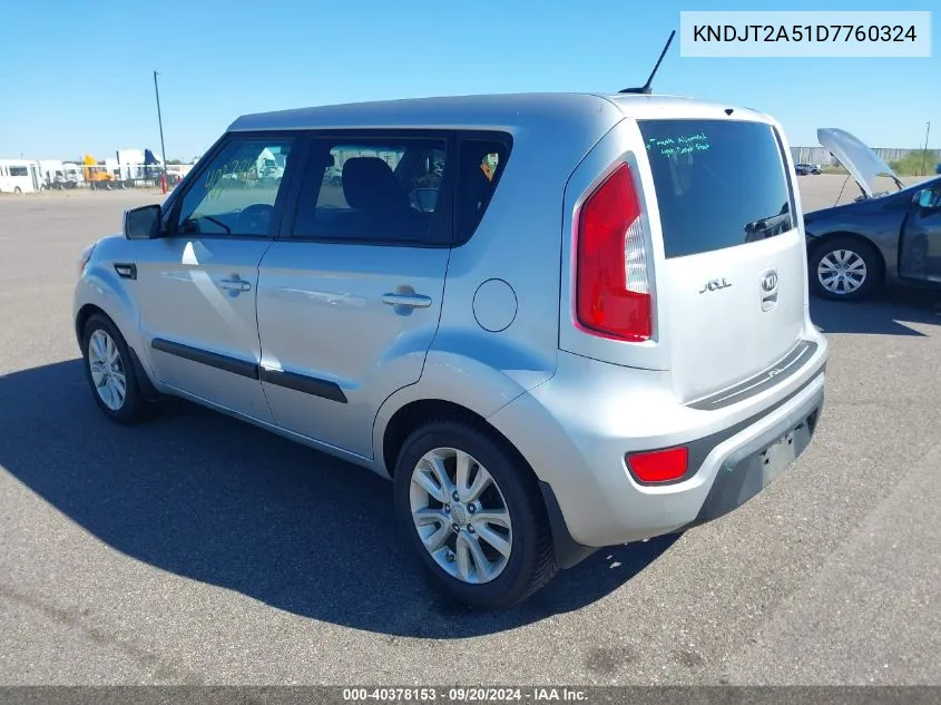 2013 Kia Soul VIN: KNDJT2A51D7760324 Lot: 40378153