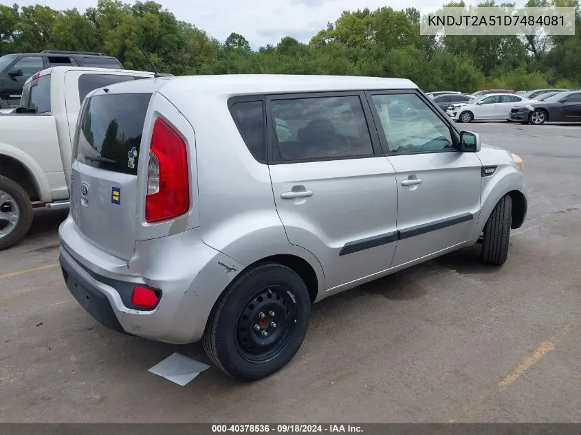 2013 Kia Soul VIN: KNDJT2A51D7484081 Lot: 40378536