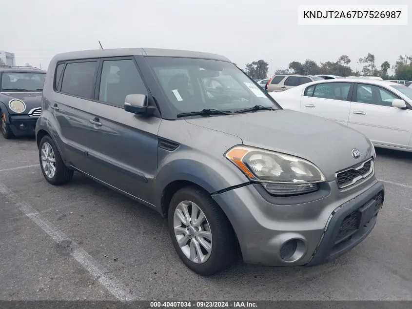 2013 Kia Soul + VIN: KNDJT2A67D7526987 Lot: 40407034