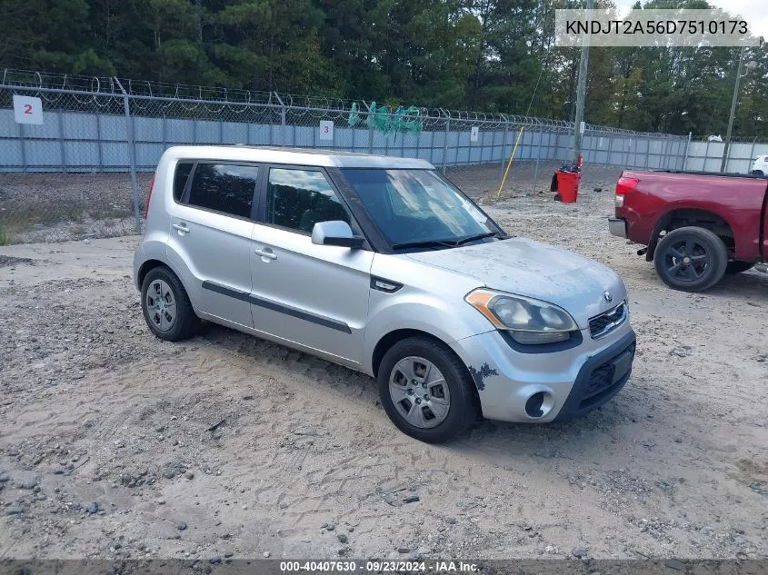 2013 Kia Soul VIN: KNDJT2A56D7510173 Lot: 40407630