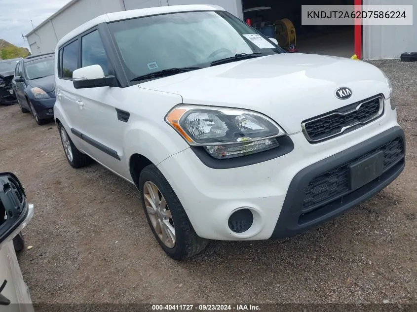 2013 Kia Soul + VIN: KNDJT2A62D7586224 Lot: 40411727