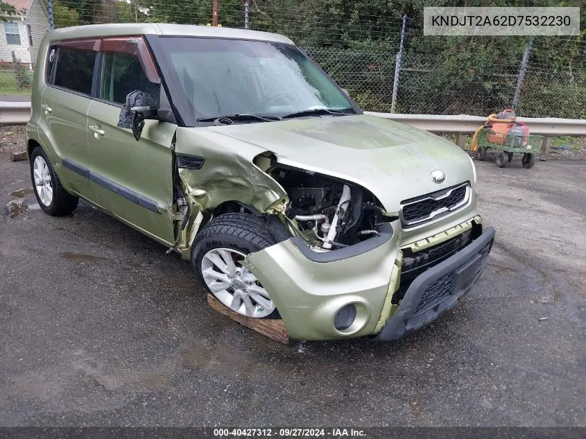 2013 Kia Soul + VIN: KNDJT2A62D7532230 Lot: 40427312