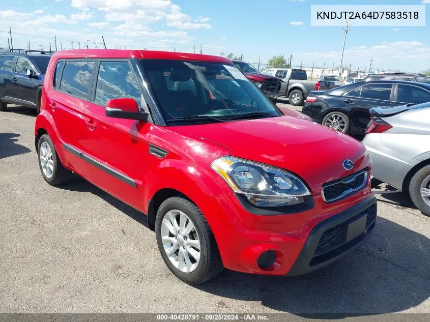 2013 Kia Soul + VIN: KNDJT2A64D7583518 Lot: 40428791