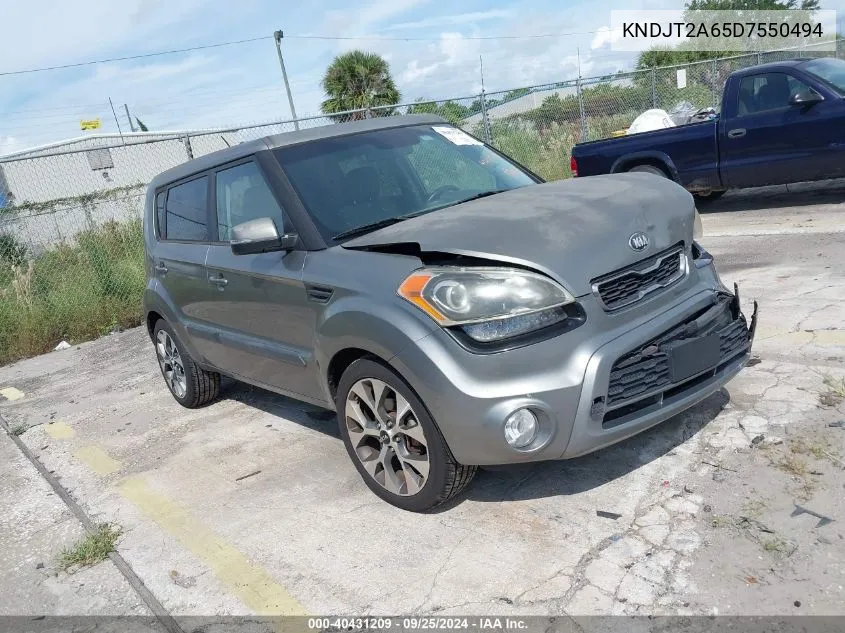 2013 Kia Soul +/!/Sport VIN: KNDJT2A65D7550494 Lot: 40431209