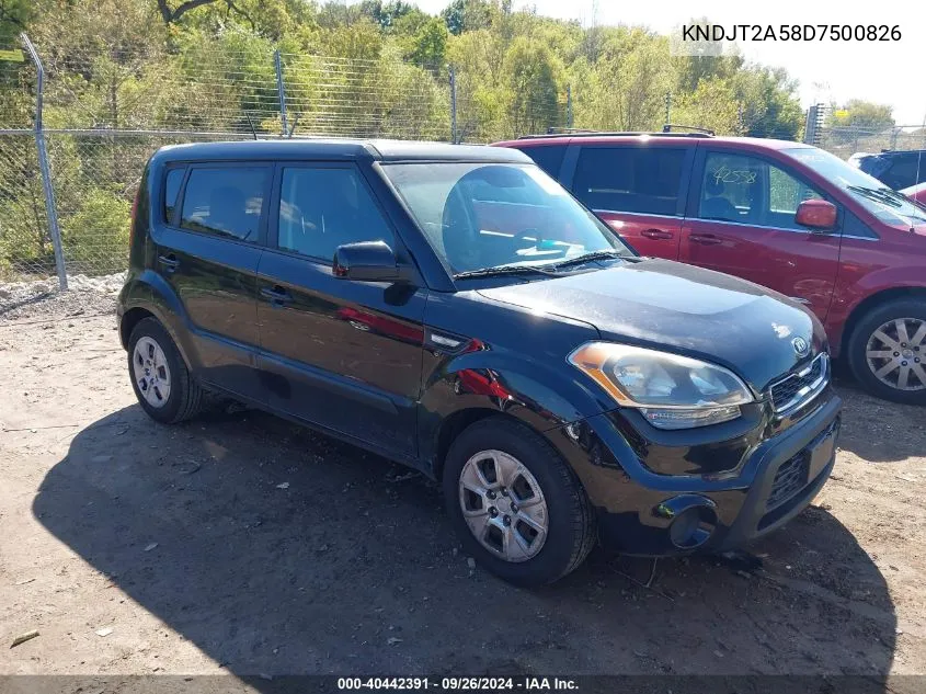 2013 Kia Soul VIN: KNDJT2A58D7500826 Lot: 40442391