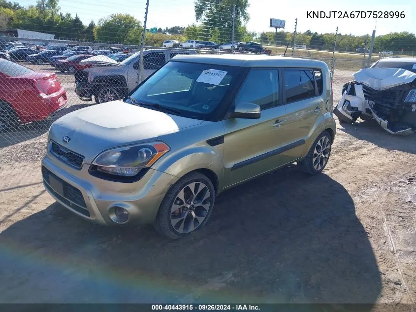 2013 Kia Soul +/!/Sport VIN: KNDJT2A67D7528996 Lot: 40443915