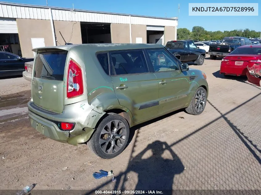 2013 Kia Soul +/!/Sport VIN: KNDJT2A67D7528996 Lot: 40443915