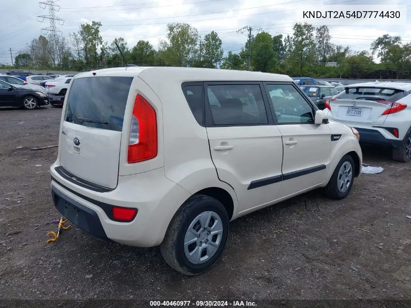 2013 Kia Soul VIN: KNDJT2A54D7774430 Lot: 40460977