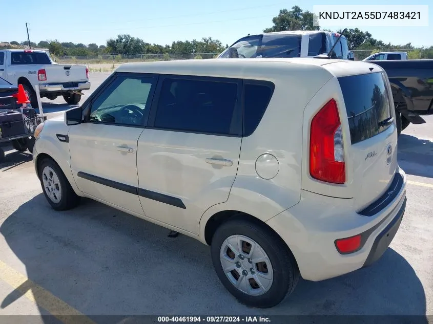 2013 Kia Soul VIN: KNDJT2A55D7483421 Lot: 40461994