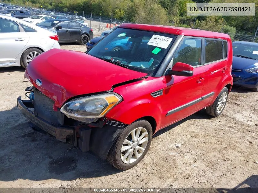 2013 Kia Soul +/!/Sport VIN: KNDJT2A62D7590421 Lot: 40465345