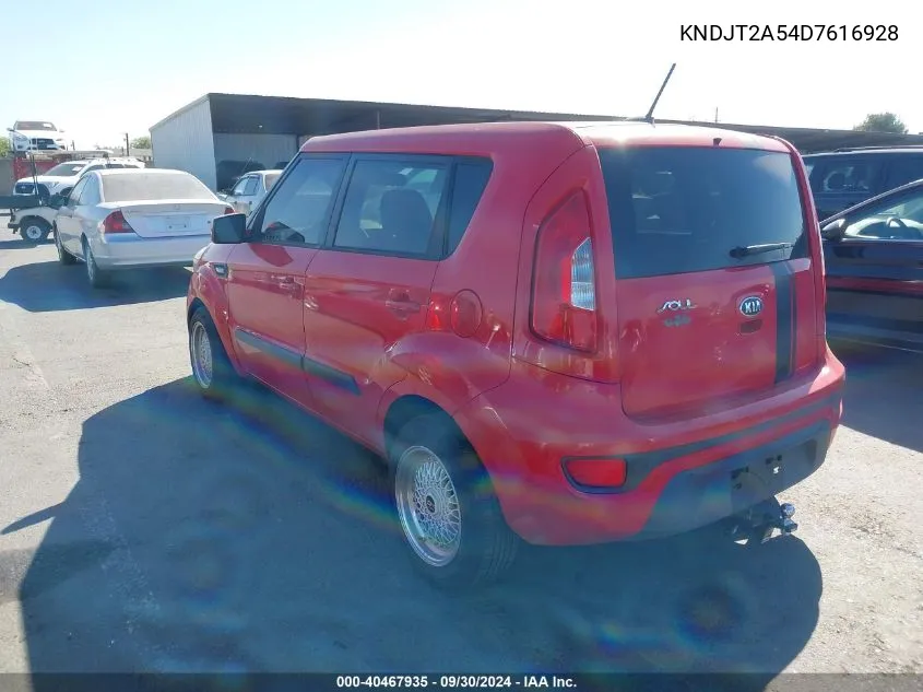 2013 Kia Soul VIN: KNDJT2A54D7616928 Lot: 40467935