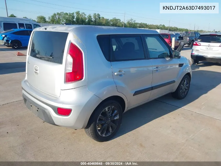 2013 Kia Soul + VIN: KNDJT2A63D7493017 Lot: 40469848