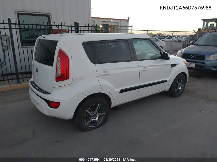 2013 Kia Soul ! VIN: KNDJT2A66D7576988 Lot: 40473591