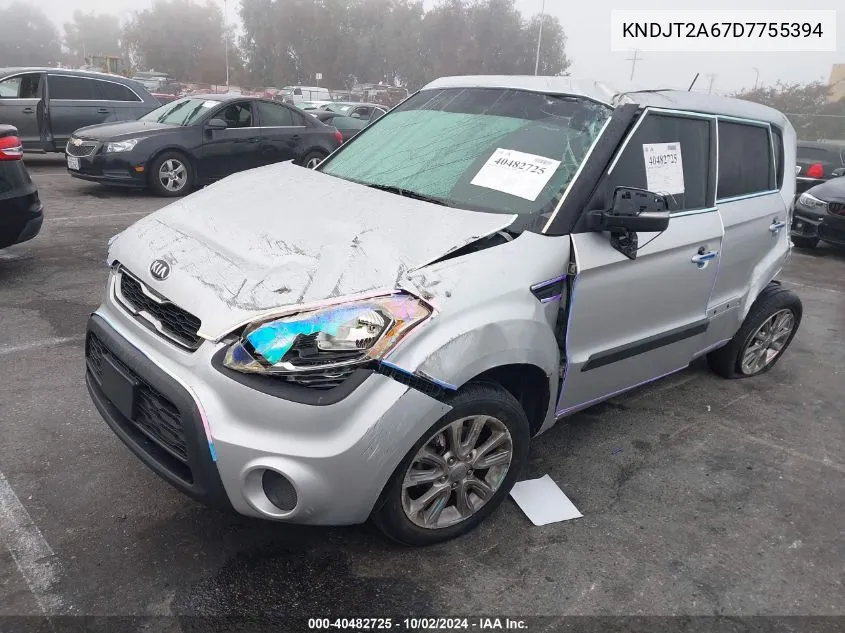 2013 Kia Soul + VIN: KNDJT2A67D7755394 Lot: 40482725