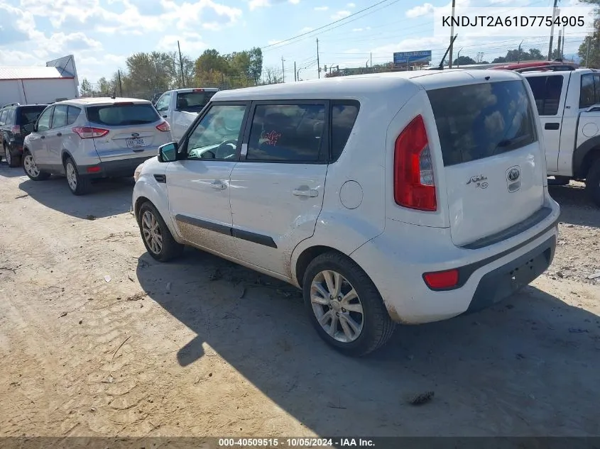 2013 Kia Soul + VIN: KNDJT2A61D7754905 Lot: 40509515