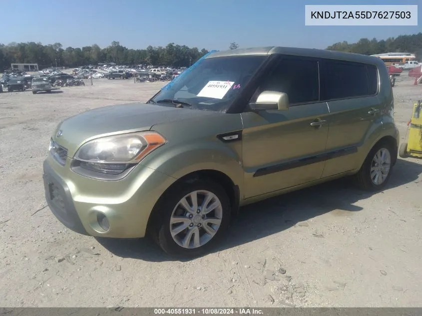 2013 Kia Soul VIN: KNDJT2A55D7627503 Lot: 40551931