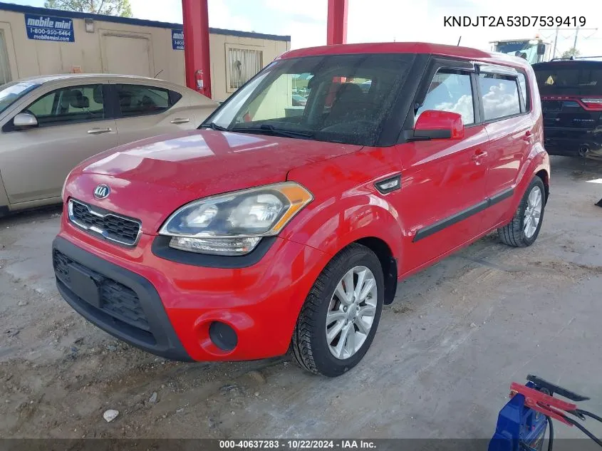 2013 Kia Soul VIN: KNDJT2A53D7539419 Lot: 40637283