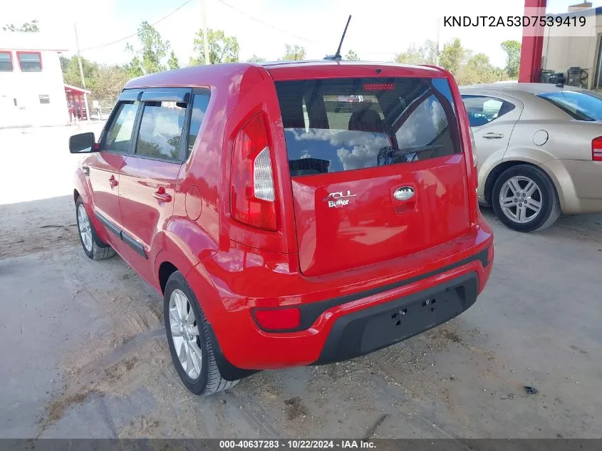 2013 Kia Soul VIN: KNDJT2A53D7539419 Lot: 40637283