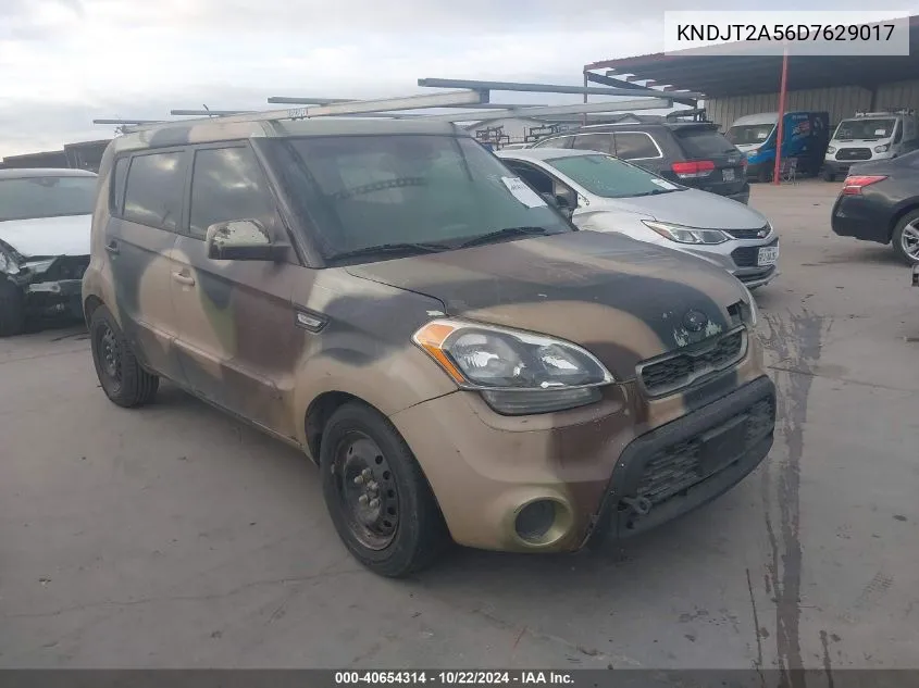 2013 Kia Soul VIN: KNDJT2A56D7629017 Lot: 40654314