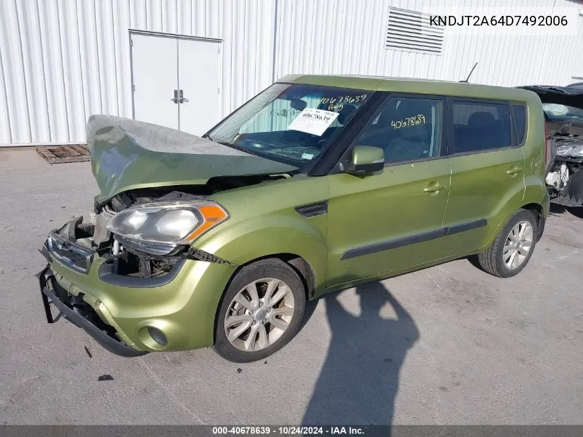 2013 Kia Soul + VIN: KNDJT2A64D7492006 Lot: 40678639