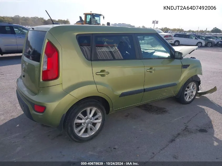 2013 Kia Soul + VIN: KNDJT2A64D7492006 Lot: 40678639