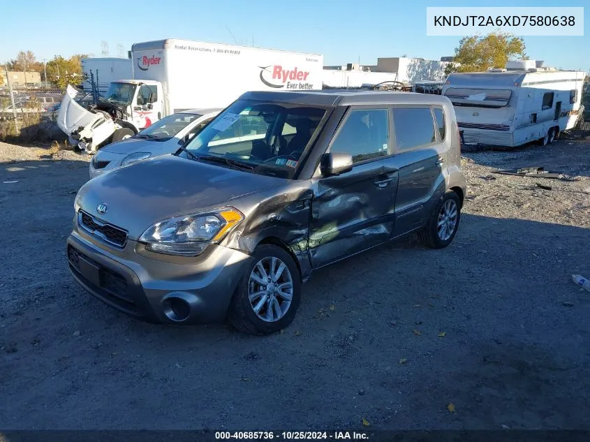 2013 Kia Soul + VIN: KNDJT2A6XD7580638 Lot: 40685736