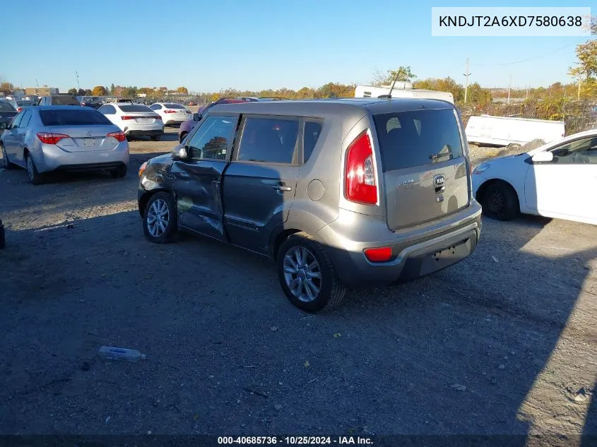 2013 Kia Soul + VIN: KNDJT2A6XD7580638 Lot: 40685736