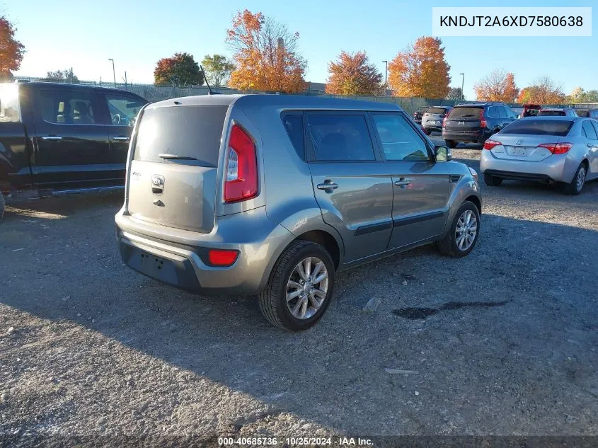 2013 Kia Soul + VIN: KNDJT2A6XD7580638 Lot: 40685736