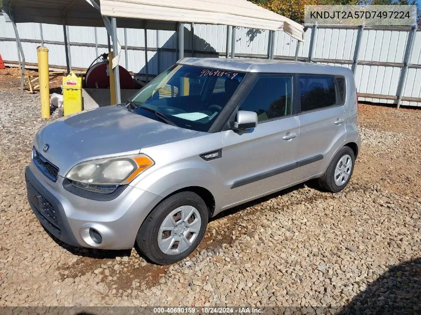 2013 Kia Soul VIN: KNDJT2A57D7497224 Lot: 40690159