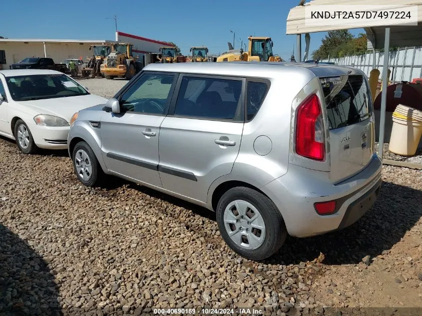 2013 Kia Soul VIN: KNDJT2A57D7497224 Lot: 40690159