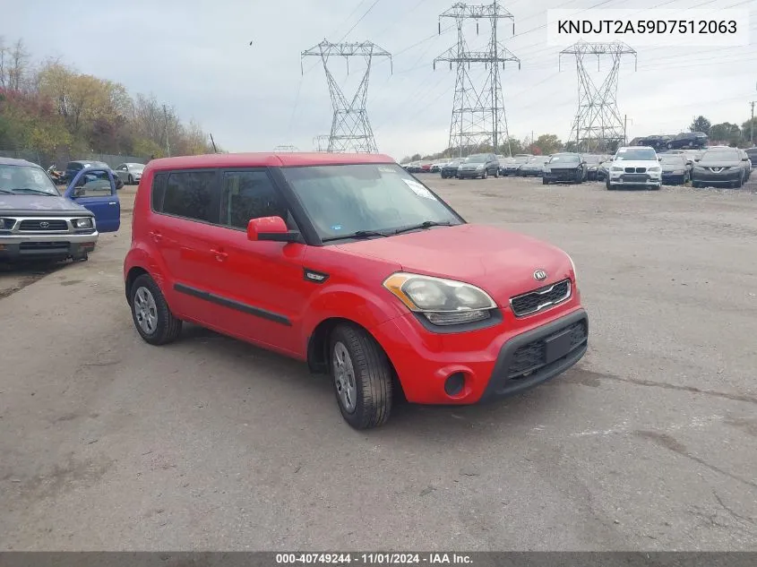 2013 Kia Soul VIN: KNDJT2A59D7512063 Lot: 40749244