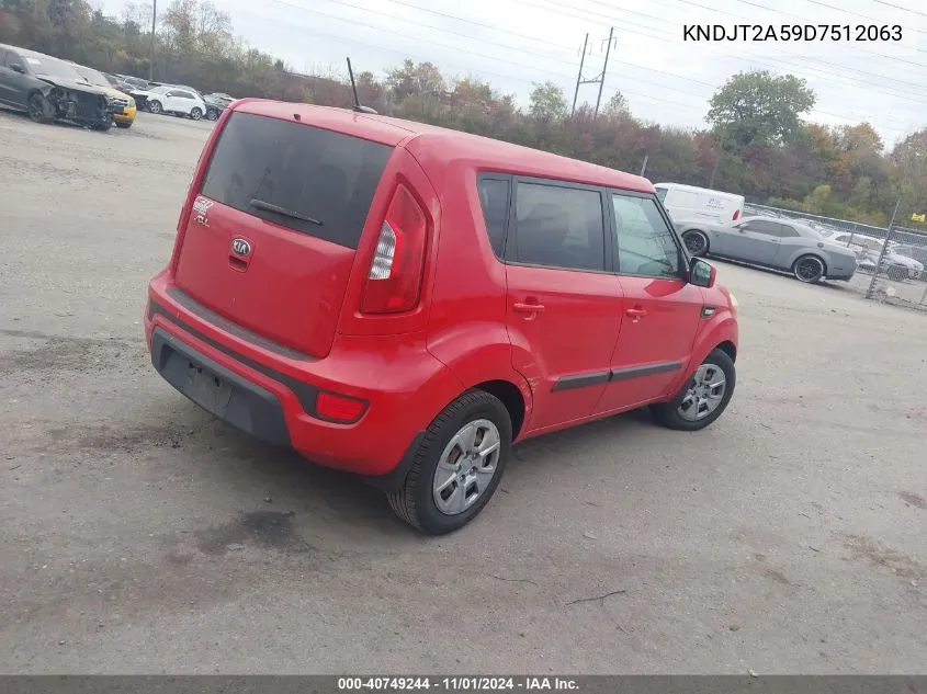 2013 Kia Soul VIN: KNDJT2A59D7512063 Lot: 40749244